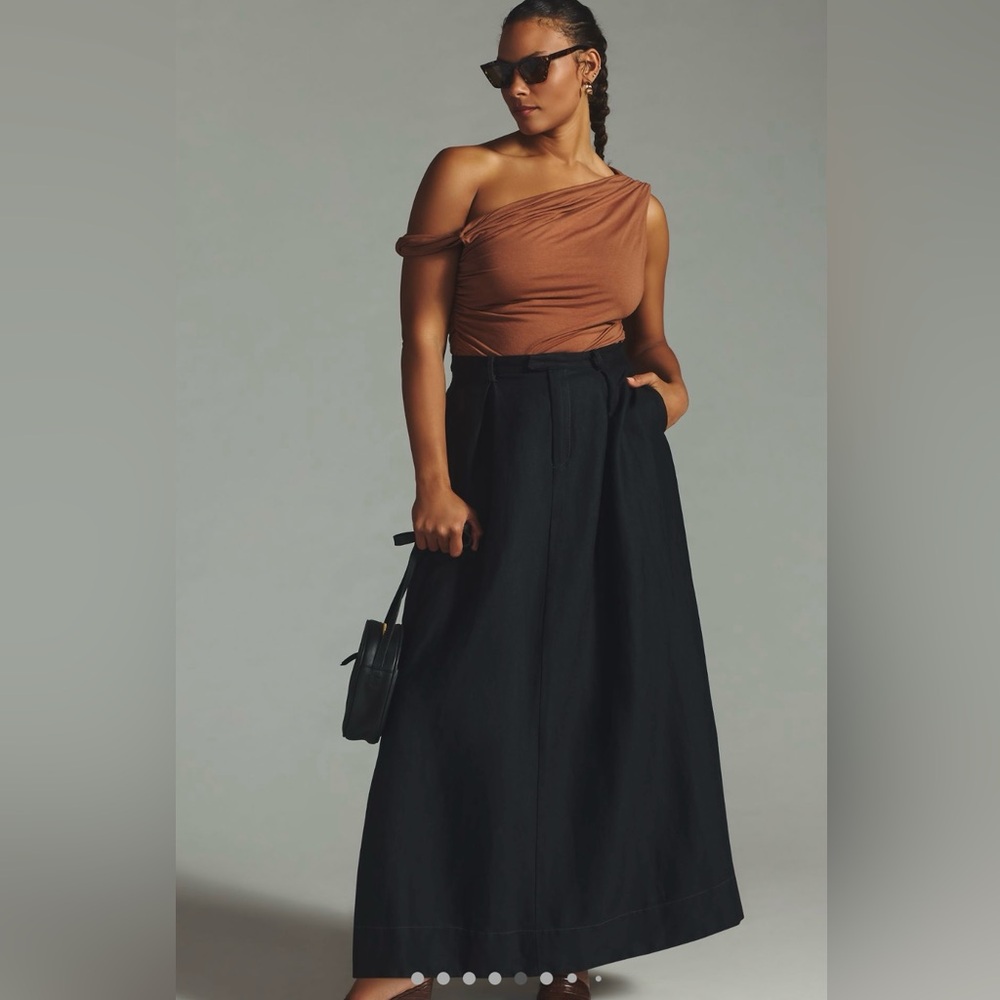 Anthropologie Pleated Maxi Skirt size 16W NWT